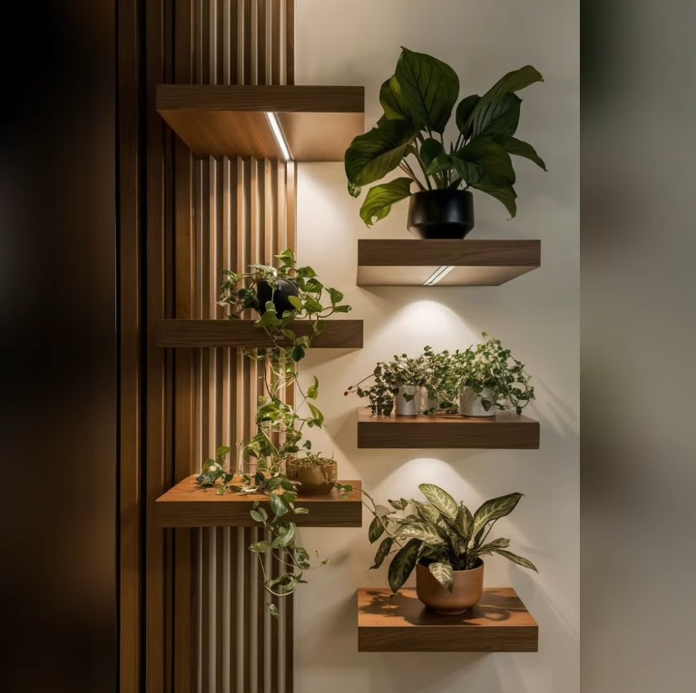 Floating Shelves for Trailing Plants